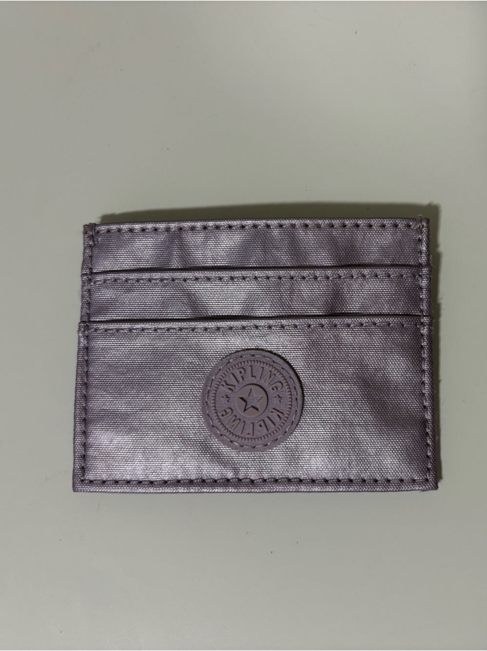 Kipling Compact Card Holder in Metallic Light Purple